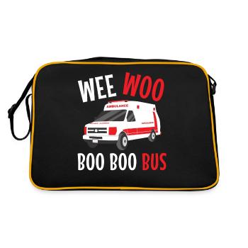 Sanitäter Wee Woo Bus Rettungsdienst - Retro Tasche - Schwarz/Gold - Hinten