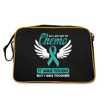 Cancer Chemo Therapy My Last Day Of Chemo - Retro Bag - black/gold - Back