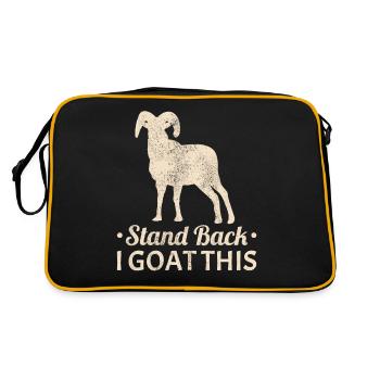 i chèvre cette chèvre drôle se détendre calmer i chèvre ce - Sac Retro - noir/or - Dos