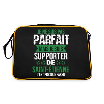 Cadeau Supporter Saint Étienne Foot Stéphanois - Sac Retro - noir/or - Dos