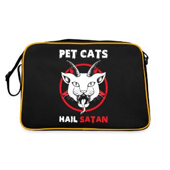Les chats de compagnie saluent Satan - Sac Retro - noir/or - Dos