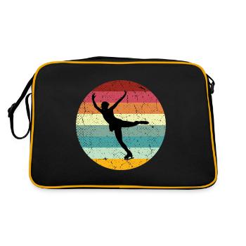 Ice Skate Vintage - Retro Tasche - Schwarz/Gold - Hinten