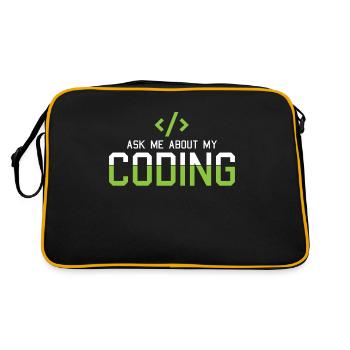 Hacking Programmer Hacker Code Coding Cadeau - Sac Retro - noir/or - Dos