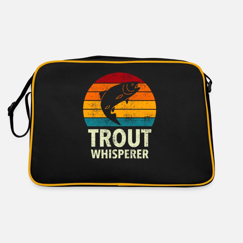 Truite arc-en-ciel Sport Pêche à la mouche et pêche - Sac Retro - noir/or