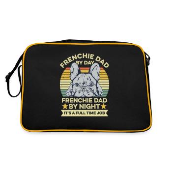 Français Bulldog Design pour votre Frenchie - Sac Retro - noir/or - Dos