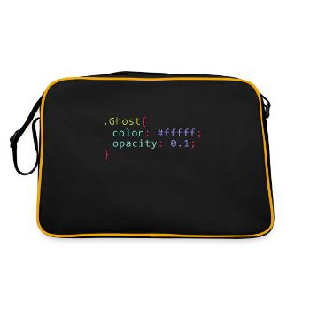 Geist im CSS Format Code für ein Gheis für - Retro Tasche - Schwarz/Gold - Hinten