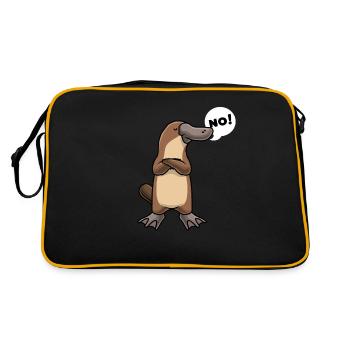 Ornithorynque têtu drôle d’animaux - Sac Retro - noir/or - Dos