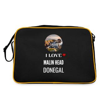 J’aime Malin Head Donegal Irlande - Sac Retro - noir/or - Dos