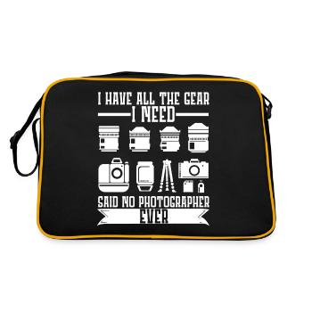 Photographe Photographie Appareil photo Photographe Cadeau - Sac Retro - noir/or - Dos