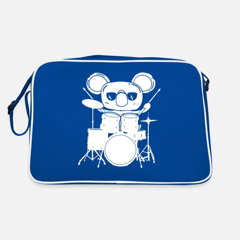 Drummer Koala with drums children Retro Bag