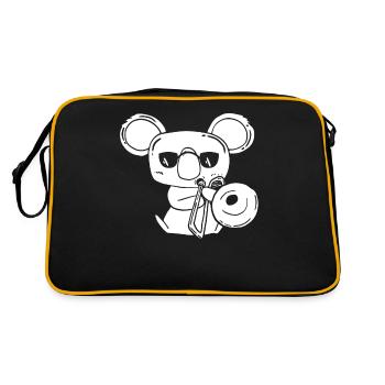 Trombonist Trombone Player Koala with Trombone Children - Retro Bag - black/gold - Back