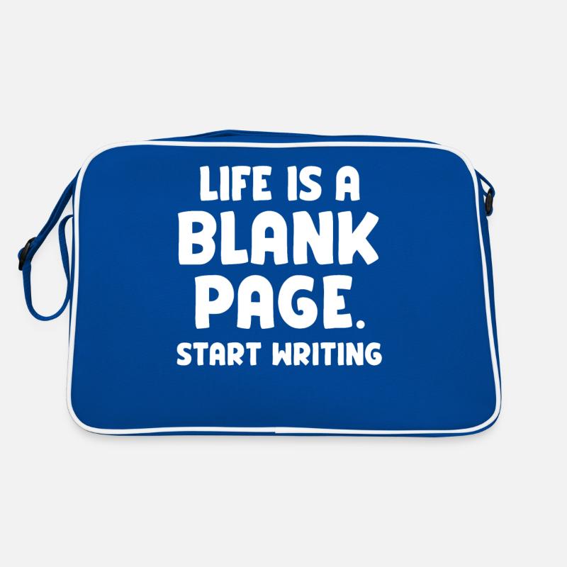 Life Is A Blank Paper Start Writing Retro Bag