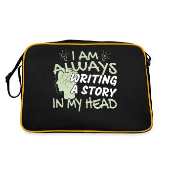 Screenwriter I Write In My Head - Retro Bag - black/gold - Back