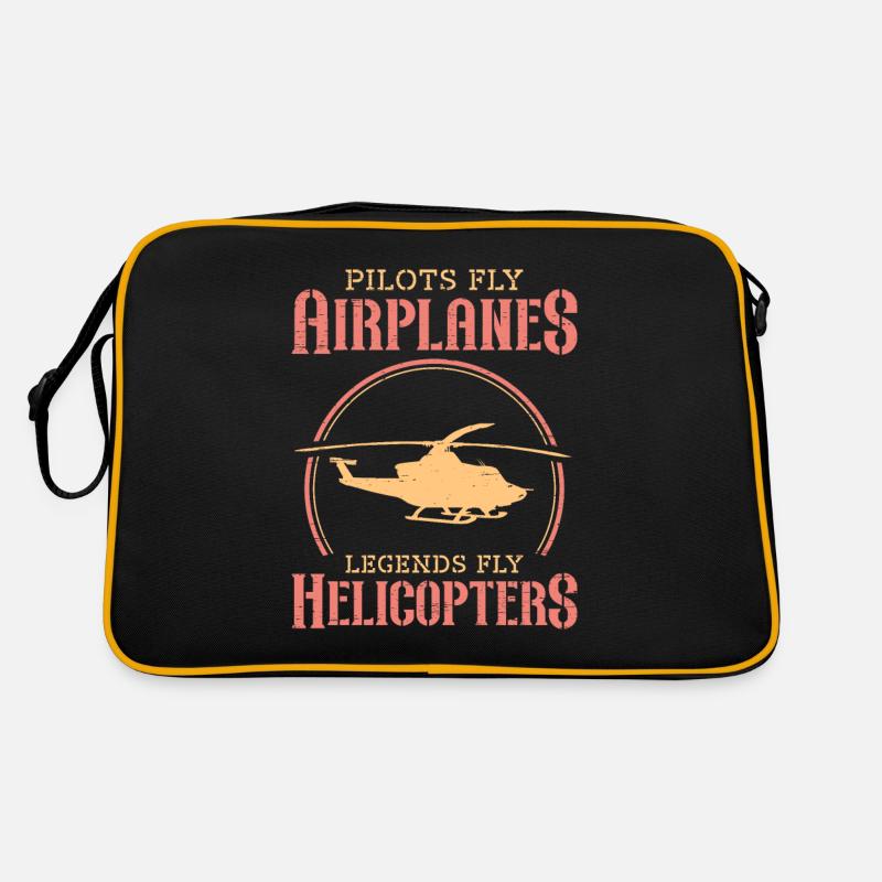 Aviateur Pilotes Pilotes Pilotes Légendes Hélicoptères Sac Retro