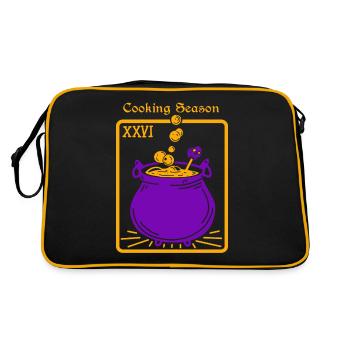 Carte de tarot de sorcellerie du chaudron d’Halloween - Sac Retro - noir/or - Dos