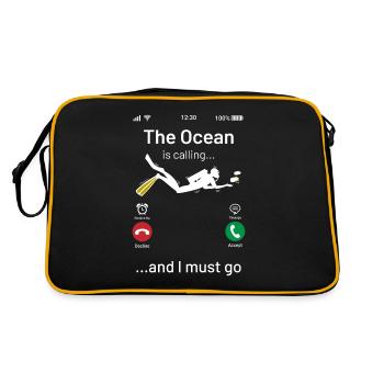 The Ocean is Calling Diving - Retro Bag - black/gold - Back