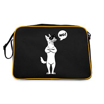 Stubborn Malinois Dog Belgian Shepherd - Retro Bag - black/gold - Back
