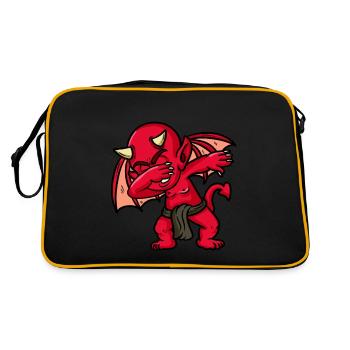 Dabbing Devil - Halloween Costume - T-Shirt - Retro Bag - black/gold - Back