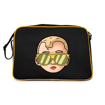 Blonde Comic Face Idol Sunglasses T-Shirt - Retro Bag - black/gold - Back