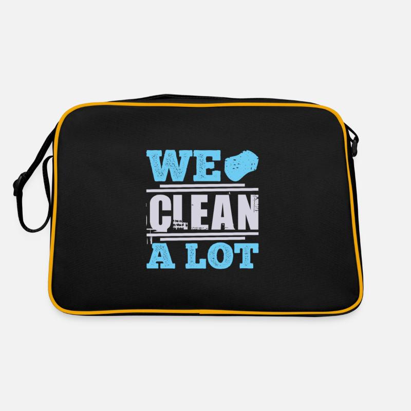 We Clean A Lot Retro Tasche