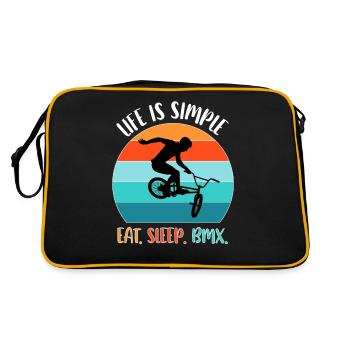 Le BMX - Sac Retro - noir/or - Dos