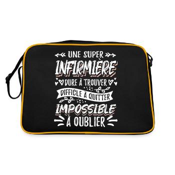 Infirmière Infirmerie Hopital Infirmiere - Sac Retro - noir/or - Dos