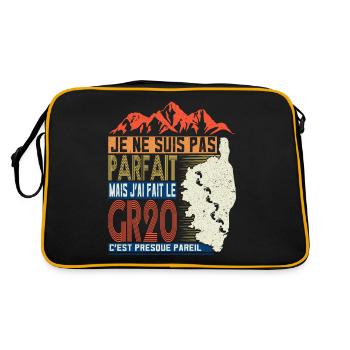 GR20 Corse Randonnée Randonneur Randonneuse Corse - Sac Retro - noir/or - Dos