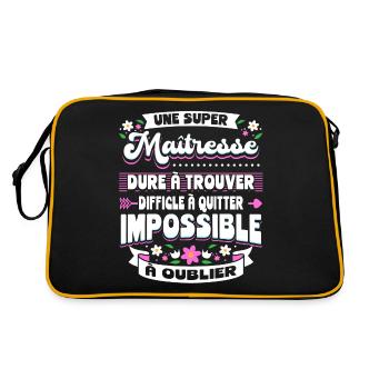 Une Super Maîtresse - Sac Retro - noir/or - Dos