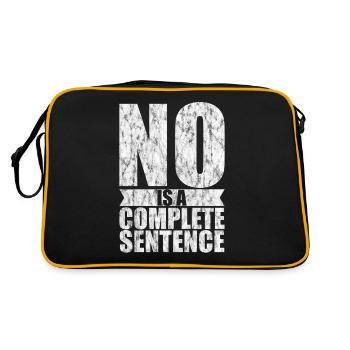 NO is a complete sentence 5 - Retro Bag - black/gold - Back
