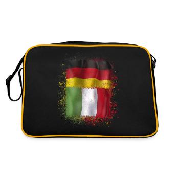Italian German Love German Flag - Retro Bag - black/gold - Back