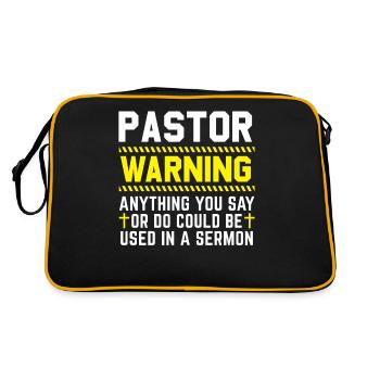 Pastor Pastor Parish - Retro Bag - black/gold - Back