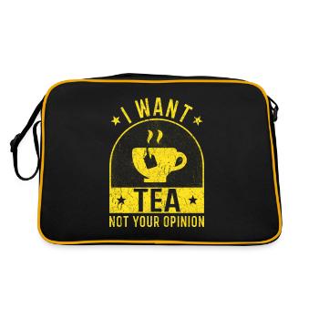 Amateurs de thé Cadeaux de thé Dicton de thé - Sac Retro - noir/or - Dos