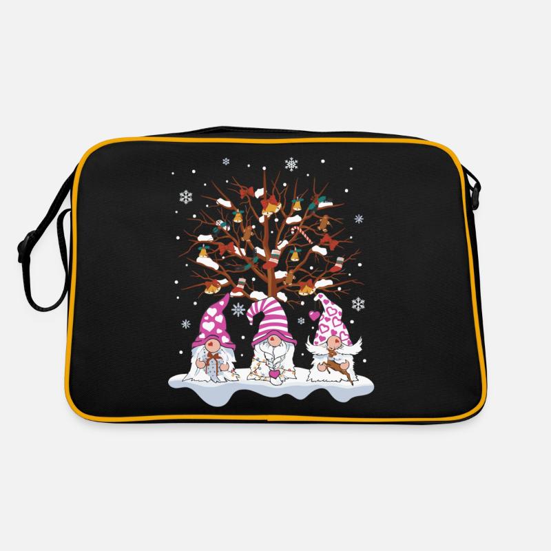 Three Nordic Gnomes Winter Christmas Schwedisc Retro Bag