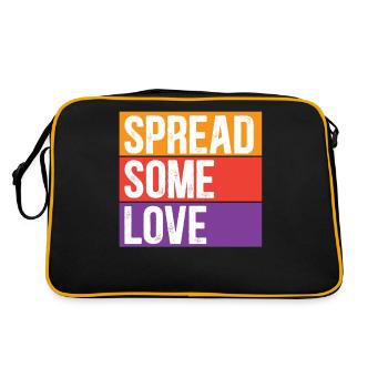 Spread some Love - Retro Bag - black/gold - Back