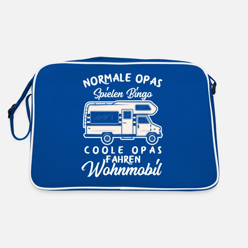 Camper Alter Mann Opa Geschenkidee Campen Retro Tasche