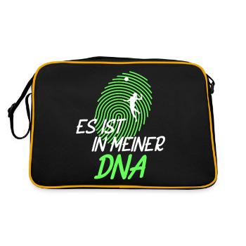 Faustball Faustballer Faustballspieler - Retro Tasche - Schwarz/Gold - Hinten