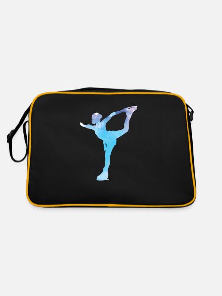 Figure Skating Skating Ice Skating - Retro Bag - black/gold - Back