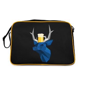 Trachten Ersatz Gwand Volksfest Dult Hirsch Mit - Retro Bag - black/gold - Back