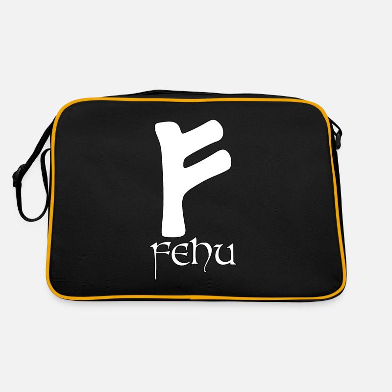 Rune Fehu Protective Rune Magical Powers Retro Bag
