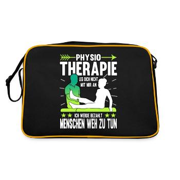Physiotherapy Physiotherapist Physiotherapy - Retro Bag - black/gold - Back