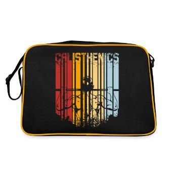 Vintage Calisthenics - Retro Tasche - Schwarz/Gold - Hinten