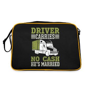 Semi Truck Driver 18 Wheeler Truck Driver - Retro Bag - black/gold - Back
