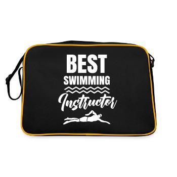 Best Swimming Instructor Swimming Course Swimming Coach - Retro Bag - black/gold - Back