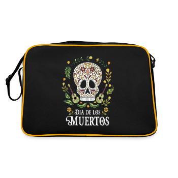 Dia De Los Muertos Gift Sugar Skull Guitars - Retro Bag - black/gold - Back