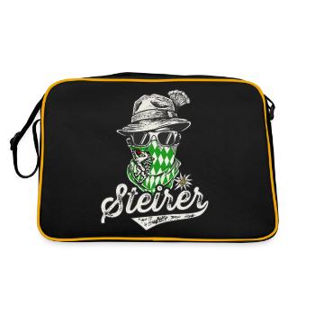 Styria T-Shirt Homme Steirer Bua Steirerbua - Sac Retro - noir/or - Dos