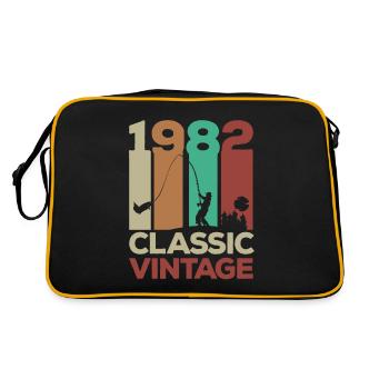 40ème Anniversaire 1982 Pêcheur à la pêche Rétro Vintage - Sac Retro - noir/or - Dos