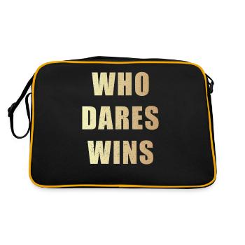 Qui ose gagnera - Sac Retro - noir/or - Dos