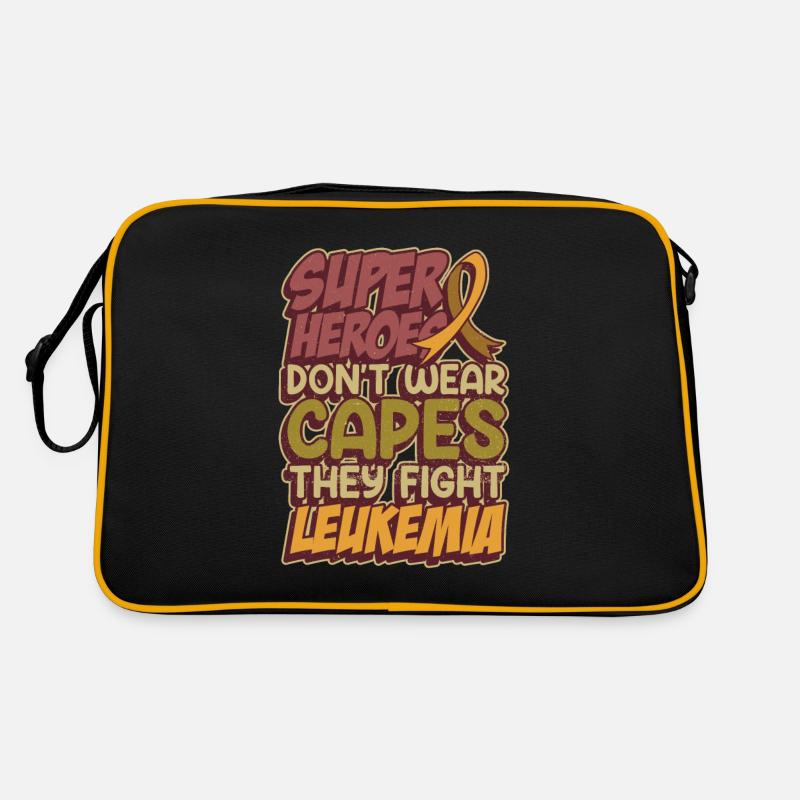Superhelden bekämpfen Leukämie Retro Tasche