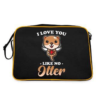 Otter - Retro Tasche - Schwarz/Gold - Hinten