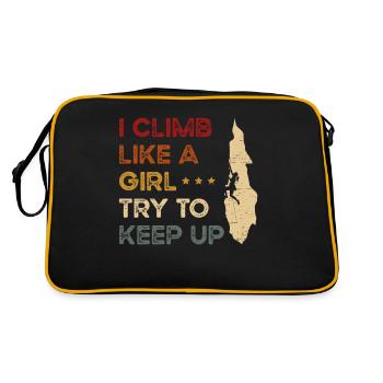 Rock Climbing Mountain Climber Bouldering - Retro Bag - black/gold - Back
